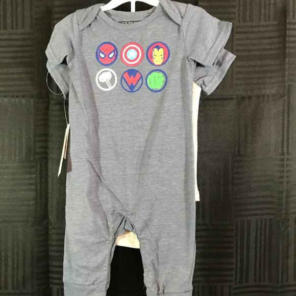 Baby Boys' Disney 2pc Avengers Rompers Onesies Set - Picture 3 of 5